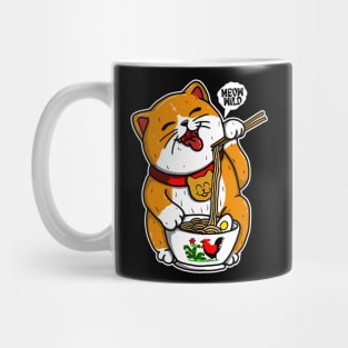 Cats Eating Noodles Mug